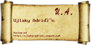 Ujlaky Adrián névjegykártya